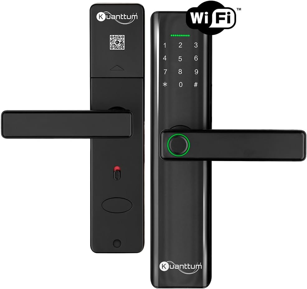 Fechadura Digital Biométrica Wi-Fi Inteligente Kuanttum Delta Pro