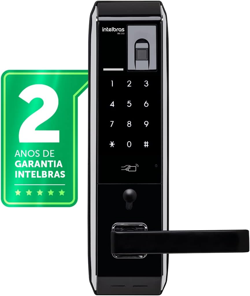 Fechadura Digital de Embutir FR 330 Preto Intelbras