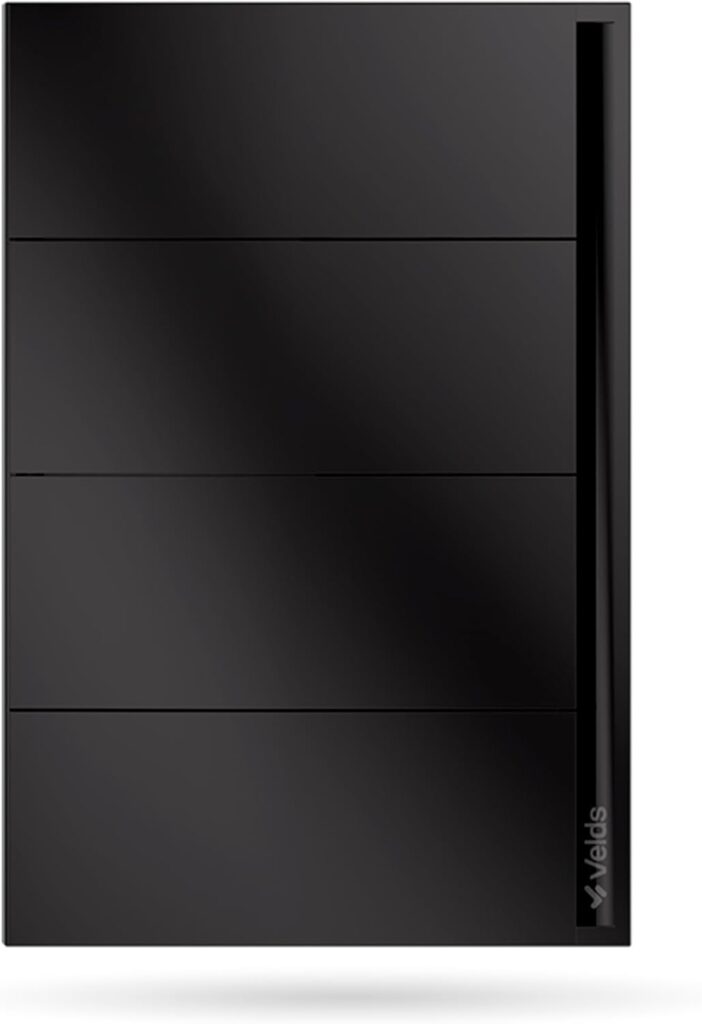Interruptor Inteligente Wi-Fi Velds, 4 Botões Físicos, Controle por App, Compatível com Alexa e Google Assistente, Bluetooth LE, Bivolt 10A, Preto