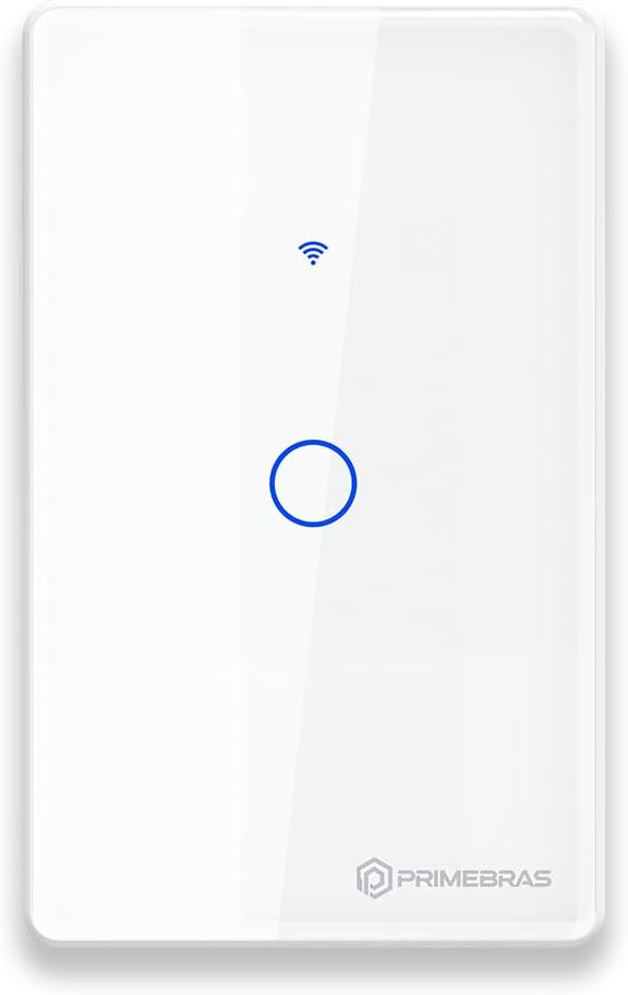 Interruptor Smart Wifi Inteligente Touch Primebras 1 Botão Branco