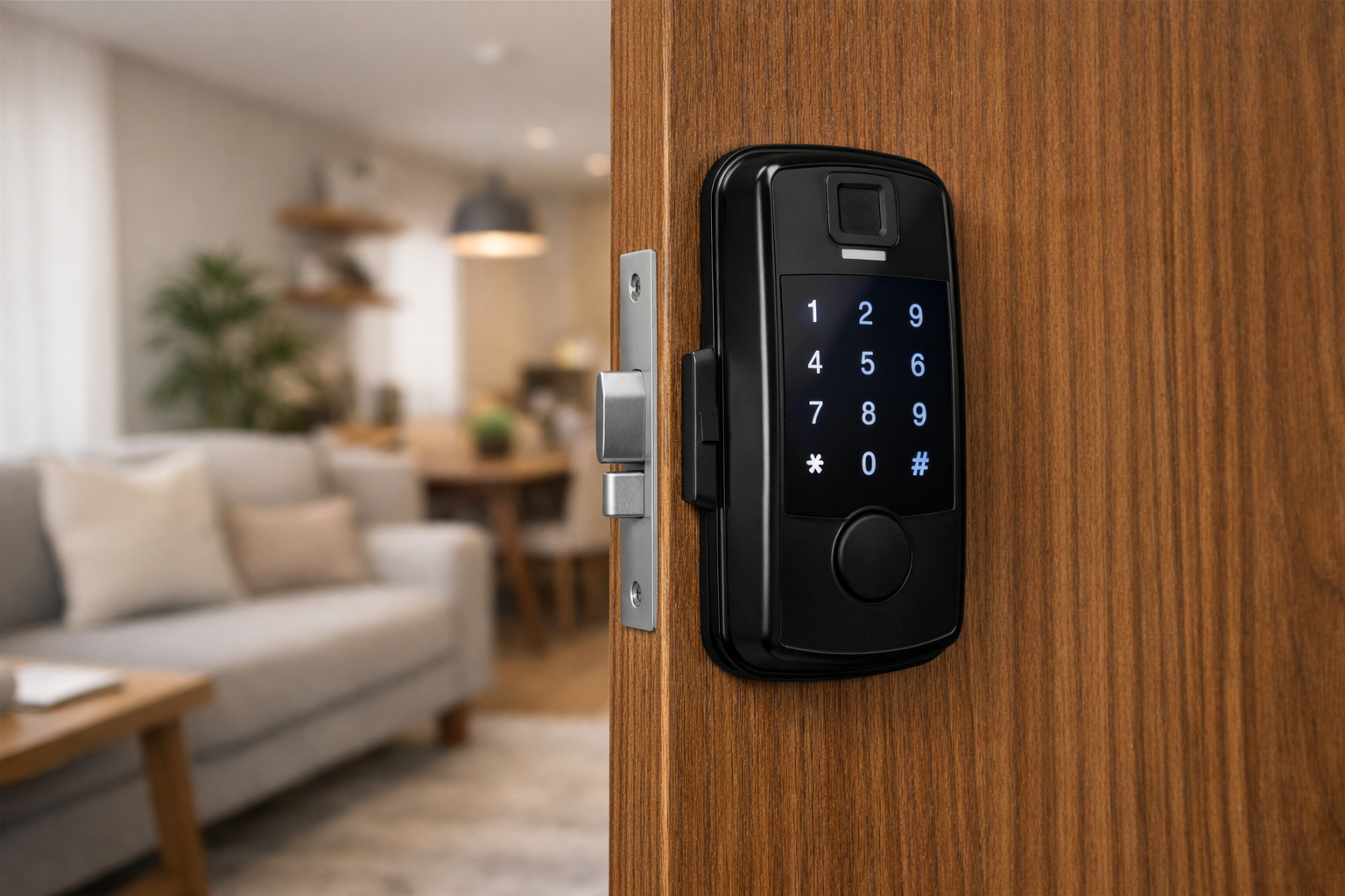 fechadura eletrônica sem furar a porta em apartamento