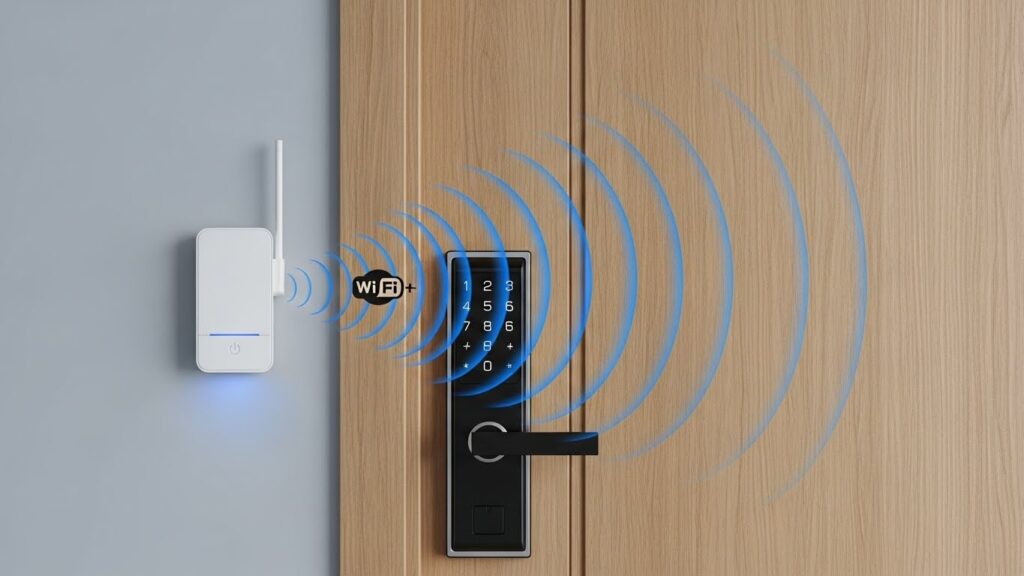 Uso de repetidor Wi-Fi para melhorar conexão da fechadura digital