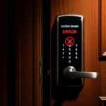 Fechadura digital bloqueada após erro de senha