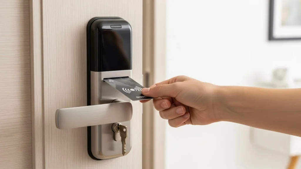 Abertura de emergência em fechadura digital bloqueada
