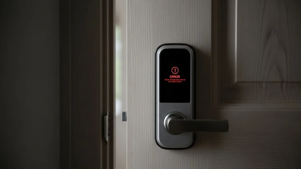 Aguardando desbloqueio automático da fechadura digital
