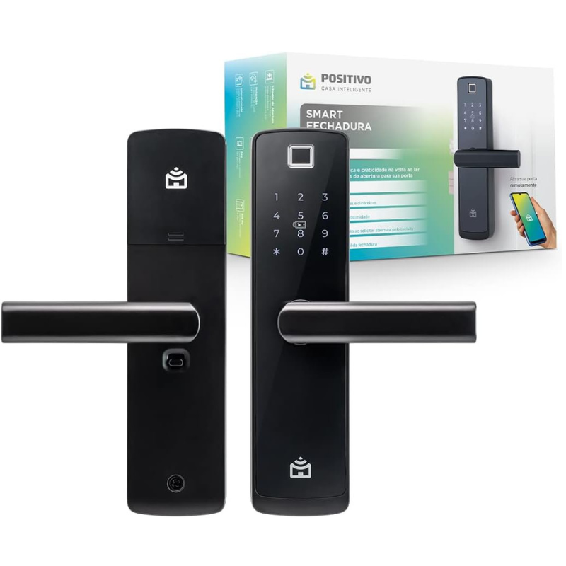 Smart Fechadura Digital Wi-Fi de Embutir Positivo Casa